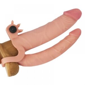 Add 1″ Pleasure X Tender Vibrating Enhancer with Dildo